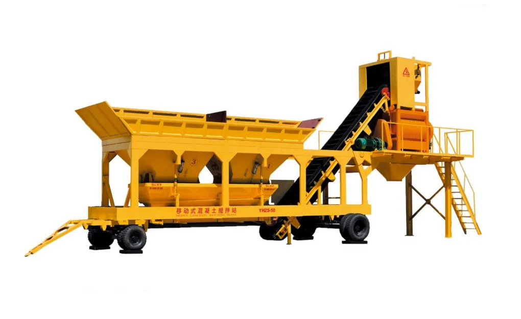 QST1800, QST1800 Mobile Concrete Mixing Station on Trailer